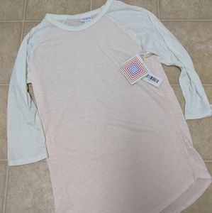 NWT LulaRoe Randy Light Peach and Cream Size S